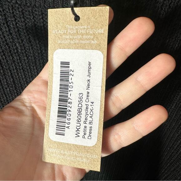 NEW nasty gal recycled crew neck jumper dress size 10 - Picture 9 of 9